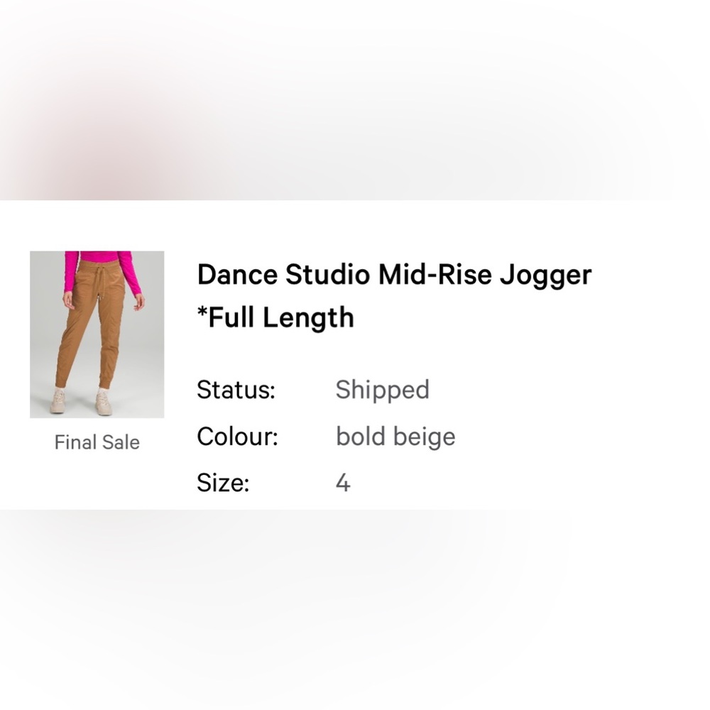 Lululemon Dance Studio Mid-Rise Jogger *Full Length | Bold Beige